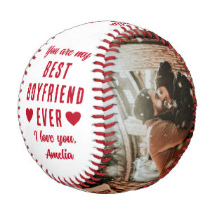Balle De Baseball Meilleur Petit Ami Ever Coeurs 2 Photos