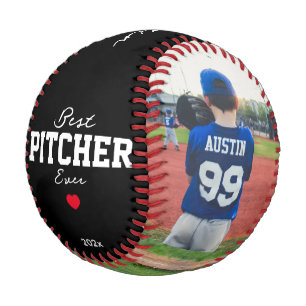 Balle De Baseball Meilleur Pitcher Ever 3 photo Collage Journée des 