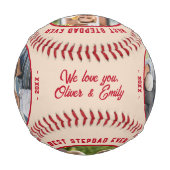 Balle De Baseball Meilleur Stepdad Ever 4 Photos Fête des Pères (Dos)