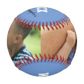 Balle De Baseball Meilleure Fête des pères papa du monde Custom 2 Ph (Devant)