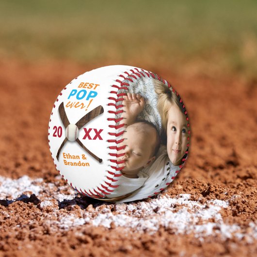 Balle De Baseball Meilleure Fête des pères photo pop jamais