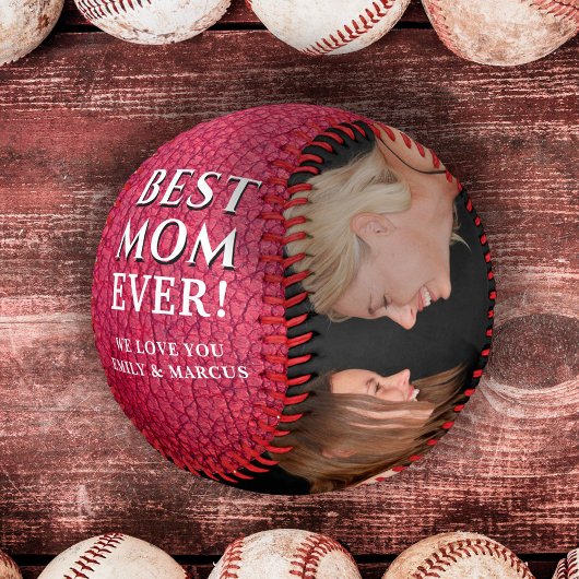 Balle De Baseball Meilleure maman cuir Imprimer la fête des mères Co