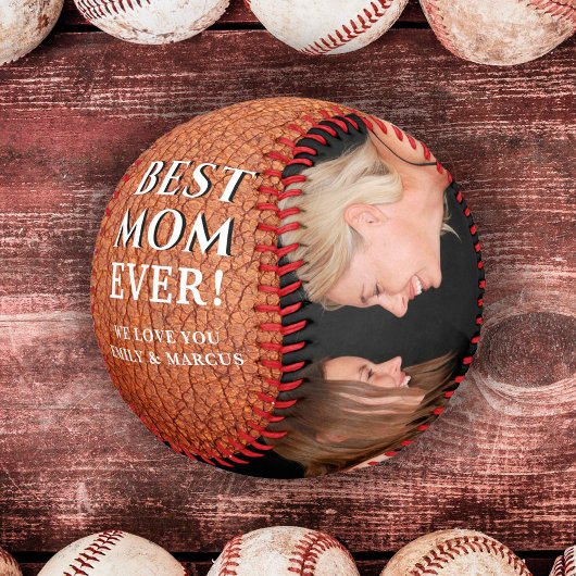 Balle De Baseball Meilleure maman cuir Imprimer la fête des mères Co