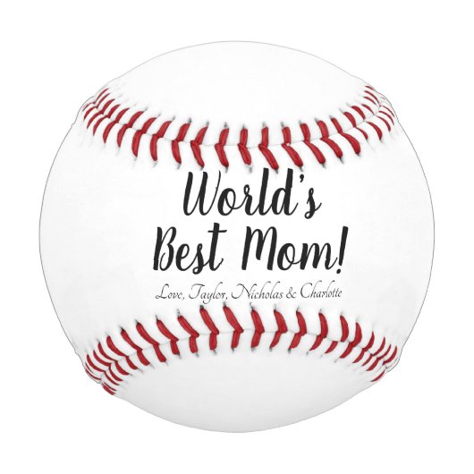 Balle De Baseball Meilleure maman du monde script personnalisé migno (Devant)