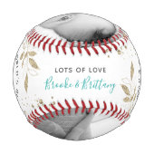 Balle De Baseball Meilleure maman Gold Botanic Script 2 Photo (Dos)