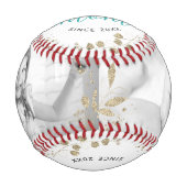 Balle De Baseball Meilleure maman Gold Botanic Script 2 Photo (Devant)