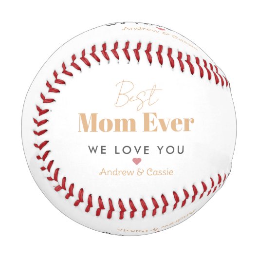 Balle De Baseball Meilleure maman jamais (Devant Gauche)