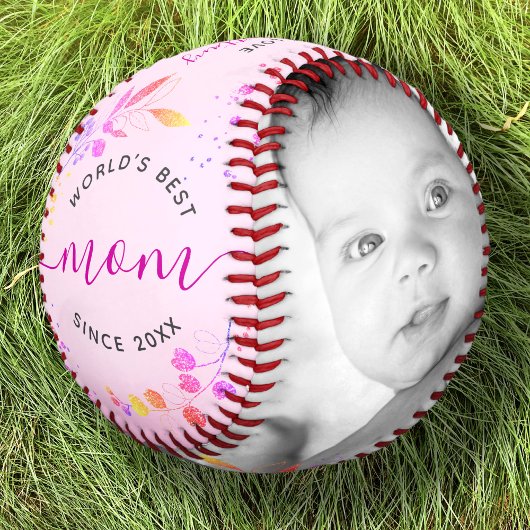 Balle De Baseball Meilleure maman rose Parties scintillant du monde 