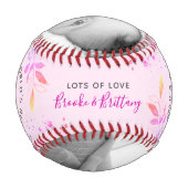 Balle De Baseball Meilleure maman rose Parties scintillant du monde  (Dos)