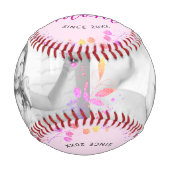 Balle De Baseball Meilleure maman rose Parties scintillant du monde  (Devant)