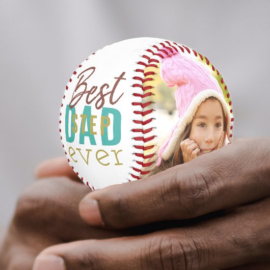 Balle De Baseball Meilleure typographie jamais Stepdad 2 Photo perso