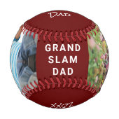 Balle De Baseball Meilleures photos de papa Bourgogne (Devant)