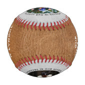 Balle De Baseball Memorial Custom 2 Photo En Mémoire D'Amour (Dos)