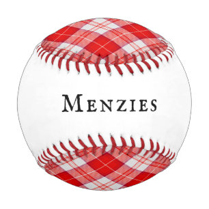Balle De Baseball Menzies Red Tartan Plaid Clan écossais