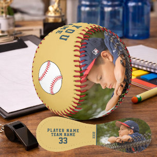 Balle De Baseball Merci à l'équipe de coach Nom Numéro Photo