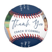 Balle De Baseball Merci Coach Appréciation Photos et Team Roster (Dos)