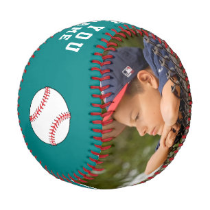 Balle De Baseball Merci Coach Nom Turquoise de l'équipe Numéro de ph