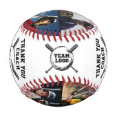 Balle De Baseball Merci personnalisé Coach Photo Baseball de Team (Dos)