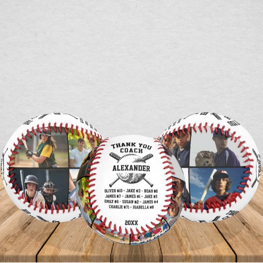 Balle De Baseball Merci personnalisé Coach Photo Baseball de Team