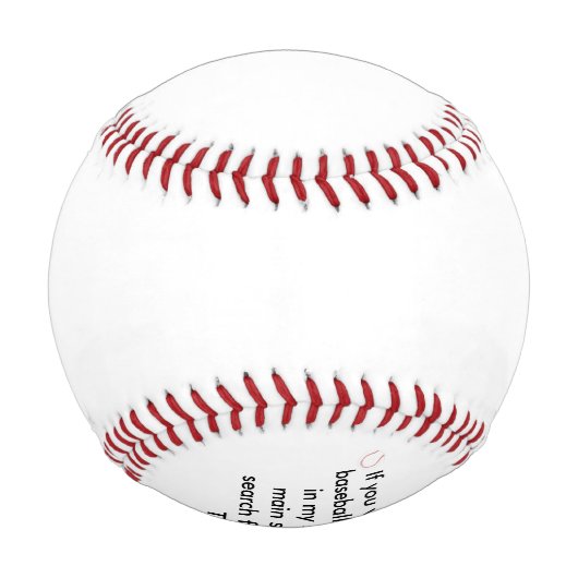 Balle De Baseball Message important Baseballs (Dos)