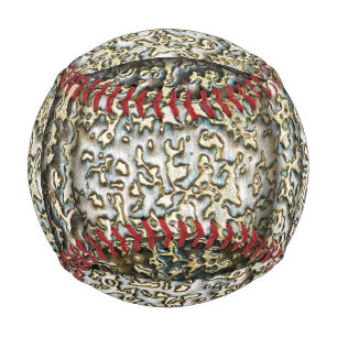 Balle De Baseball Métal look or argent acier poli