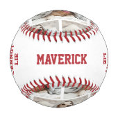 Balle De Baseball Mignonne J'ADORE CE MUTT | PHOTO personnalisée (Devant)