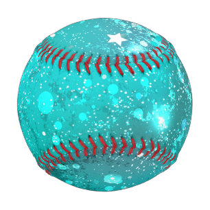 Balle De Baseball Mint Turquoise Foil Background