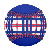 Balle De Baseball Mod Plaid Pattern Personnalisé (Devant)