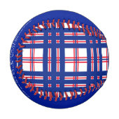 Balle De Baseball Mod Plaid Pattern Personnalisé (Devant Gauche)