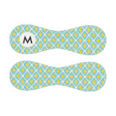 Balle De Baseball Mode tribal moderne ikat bleu jaune (Panneaux)