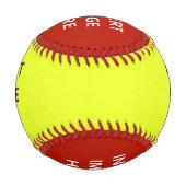 Balle De Baseball Modèle De Baseball Personnalisé Créez Votre Propre (Devant)