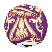 Balle De Baseball Modèle de monographie Damas 4 (Dos)