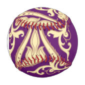 Balle De Baseball Modèle de monographie Damas 4 (Devant)