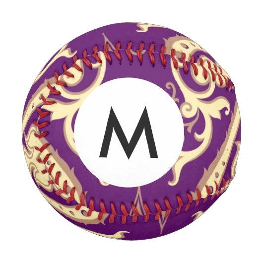 Balle De Baseball Modèle de monographie Damas 4 (Devant Gauche)