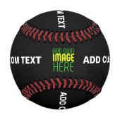 BALLE DE BASEBALL MODÈLE DE TEXTE D'IMAGE NOIRE SIMPLE ET MODERNE (Dos)