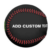 BALLE DE BASEBALL MODÈLE DE TEXTE D'IMAGE NOIRE SIMPLE ET MODERNE (Devant Gauche)