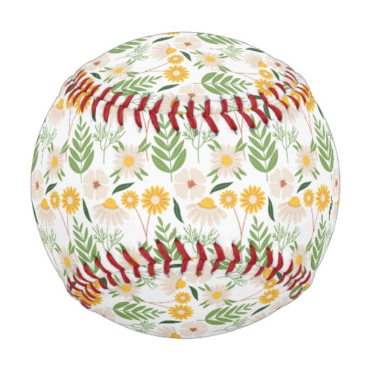Balle De Baseball Modèle floral (Devant)