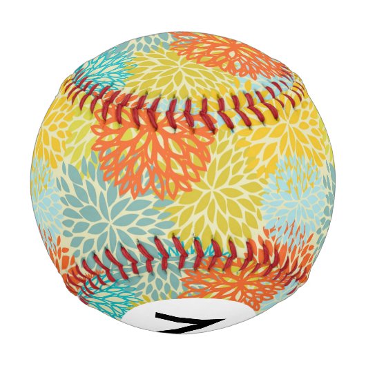 Balle De Baseball Modèle floral 3 (Dos)