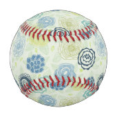 Balle De Baseball Modèle floral élégant avec fleurs mignonnes (Devant)