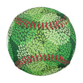 Balle De Baseball Modèle floral vert (Devant)