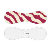 Balle De Baseball Modèle Zèbre rouge et crème avec nom (Panneaux)