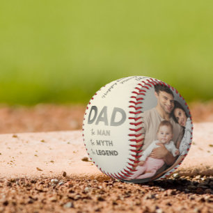 Balle De Baseball Modern 2 Photo Collage DAD The Man Myth Legend