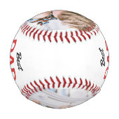 Balle De Baseball Modern 2 Photo Collage Meilleur Papa Jamais! (Dos)