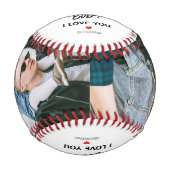 Balle De Baseball Modern 2 Photo Collage Meilleur Papa Jamais! (Devant)