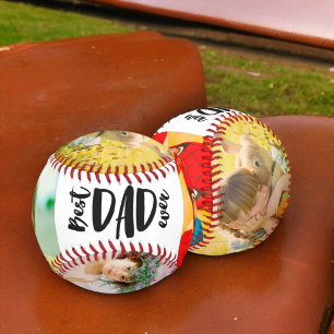 Balle De Baseball Modern Best Papa toujours 5 photos grille collage