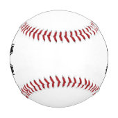 Balle De Baseball Modern Custom Monogram Name  (Devant)