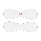 Balle De Baseball Modern Custom Red And Black Monogram  (Panneaux)