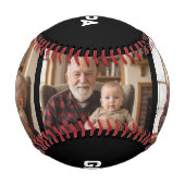 Balle De Baseball Modern Grandpa Est. Name Year 3 Photo (Devant)