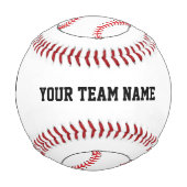 Balle de baseball moderne avec nom équipe numéro (Devant)