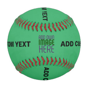 BALLE DE BASEBALL MODERNE ÉDITABLE EMERALD GREEN IMAGE MODÈLE TEXTE